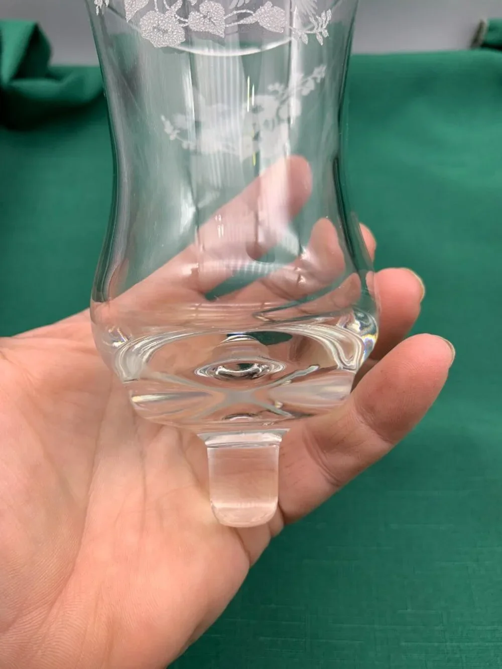 Set of 2 Home Interiors & Gifts HOMECO Clear Glass Votive Cups w/ Etched Design